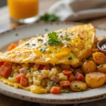 Denver Omelette With Cheese And Potatoes (3)