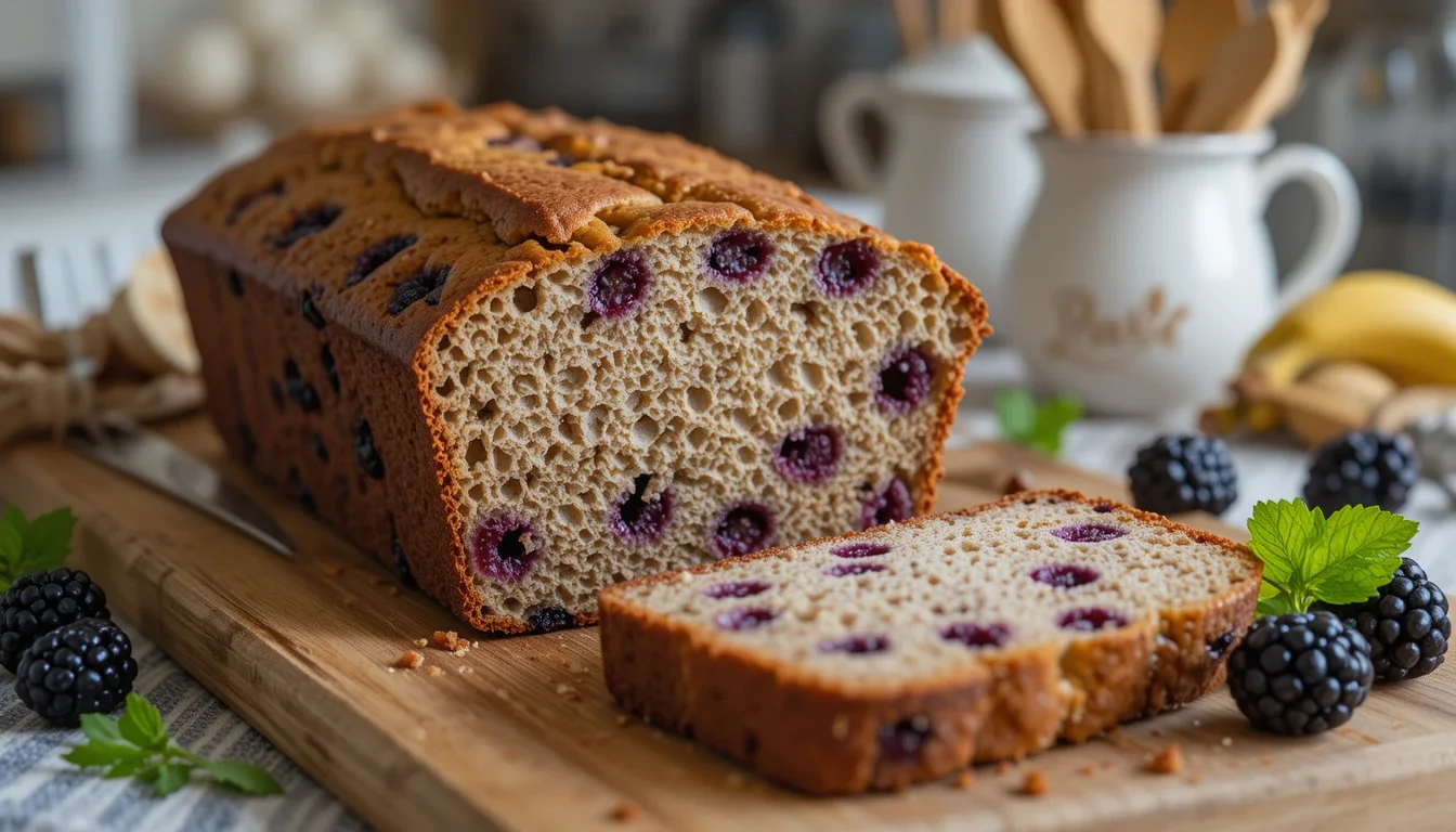 Blackberry Banana Bread (1)