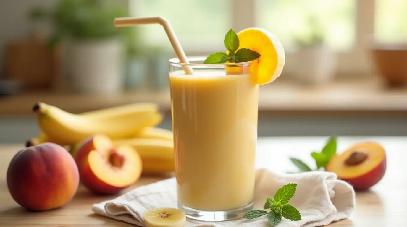 Banana Peach Smoothie Recipe (2)