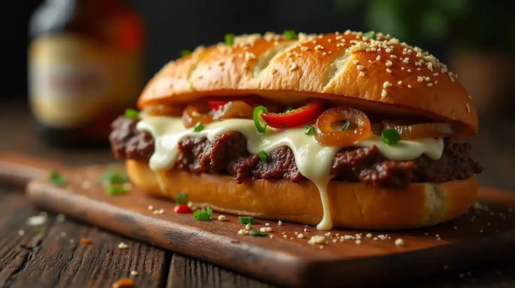 Cheesesteak On Garlic Parmesan Bread (2)