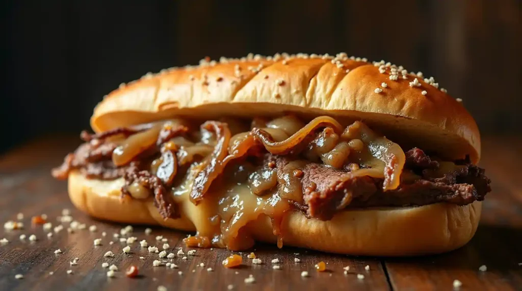Cheesesteak On Garlic Parmesan Bread (3)