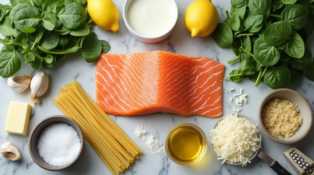 Creamy Salmon Spinach Pasta (4)