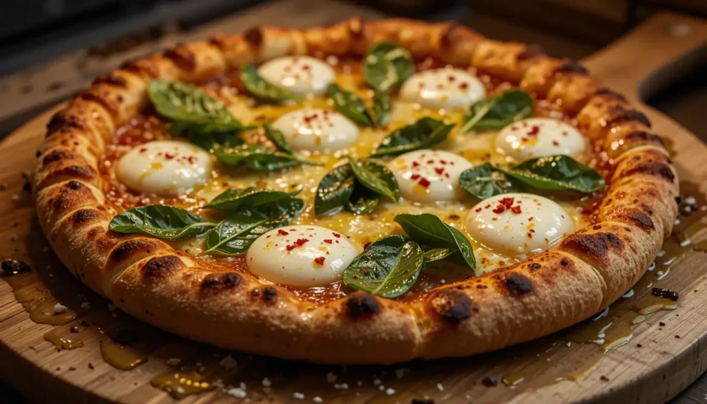 Smoked Mozzarella And Spinach Pizza (4)