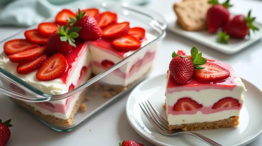 Strawberry Cream Cheese Icebox Cake (1)