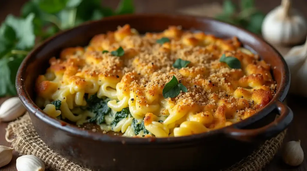 Swiss Chard And Roasted Garlic Mac And Cheese (1)