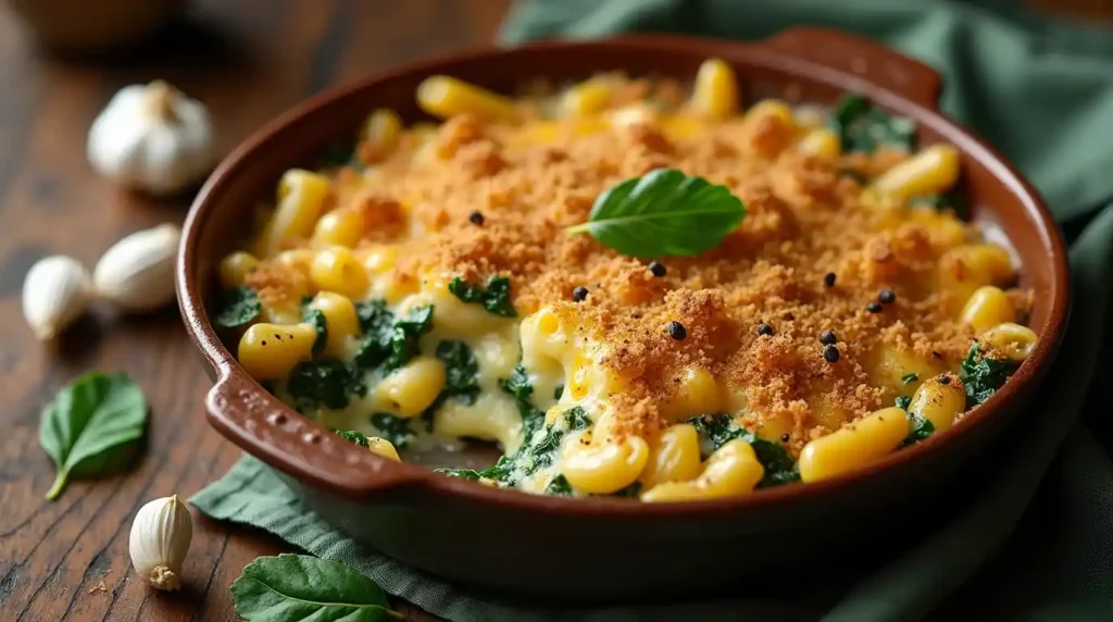 Swiss Chard And Roasted Garlic Mac And Cheese (2)