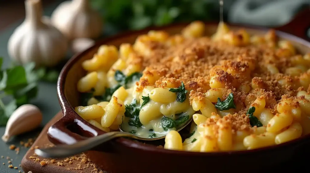 Swiss Chard And Roasted Garlic Mac And Cheese (3)
