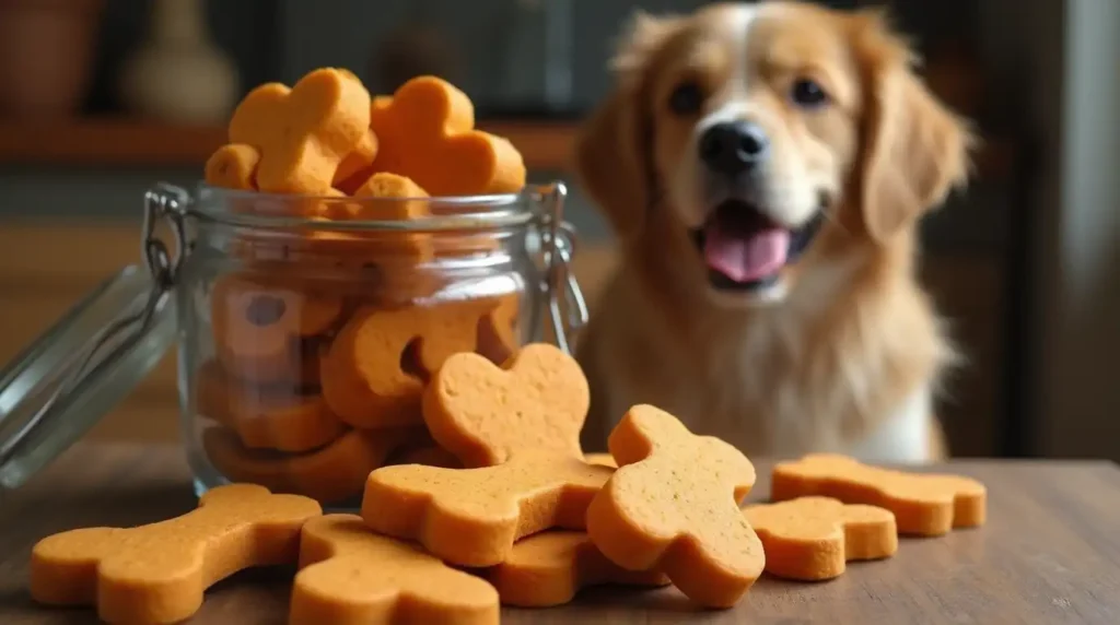 Homemade Sweet Potato Dog Cookies Shaped Like Bones And Hearts Baked Golden Brown Arranged In A Rus X7hmwt8qinplrlybje68 0 Optimized (1)